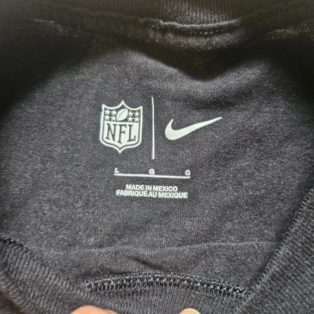Nike Buffalo Bills Crucial Catch Shirt Black Youth Large Football Cancer NFL